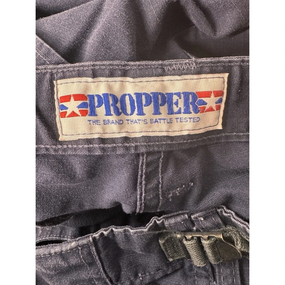PROPPER Mens Tactical Cargo Pants Size Blue ‎ Gusset Reinforced Medium